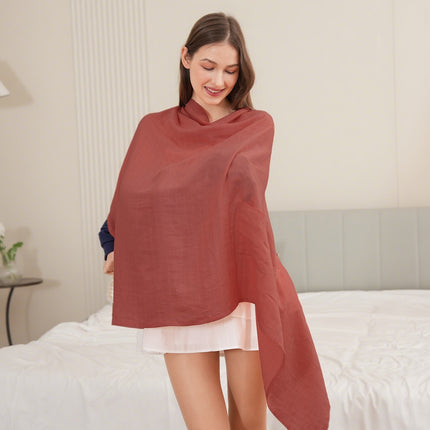 Cross-Border New Style Nursing Towel for Women to Go Out and Breastfeed, Maternity Anti-Exposure Bamboo Cotton Shawl, Long Shoulder Shawl