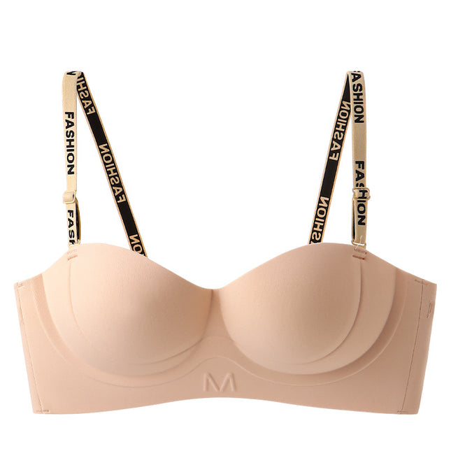 Shantou Underwear Women's Detachable Shoulder Strap Non-marking Steel Ring Push-up Small Chest Large Non-slip Bra