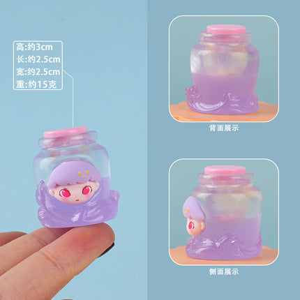 Luminous Dimo Drift Bottle Resin Decoration Creative Desktop Decoration DIY Cream Glue Keychain Bag Pendant