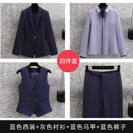 Professional suit Women's Autumn and Winter Suit Dress Temperament Beauty Salon Work Clothes High-end Sales Department Front Desk Suit Fixation