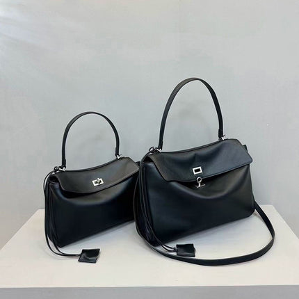 Women's Bag 2025 New Rodeo Handbag First Layer Cowhide Tote Bag Fashionable Cool Single Shoulder Crossbody Armpit Bag