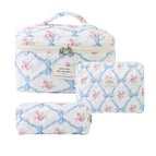diamond blue flowers / Pencil bag 19*8*6cm