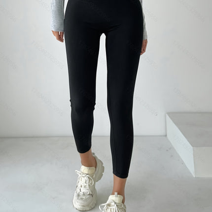 New Women's High-Waisted Straight-Leg Slim-Fit Versatile High-Elasticity Seamless Leggings Women's Cropped Leggings