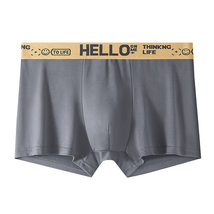[New Hot Products] Men's Underwear Men's Boxer Briefs Youth Mid-Waist Boxer Briefs Boys' Large Size Pants Shorts
