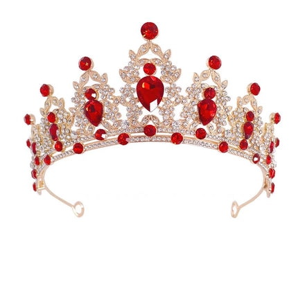 Korean Children's Crown Performance Headwear Alloy Rhinestone Hair Hoop Princess Style Hair Accessories Baking Jewelry