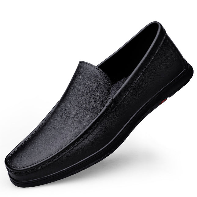 Live Broadcast Explosions Doug Shoes Men's Genuine Leather Cowhide Cross-border High-end Casual Dad Shoes Middle-aged Slip-on Loafers Men