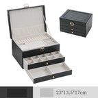 Light luxury high-end mysterious black-drawer style-three layers