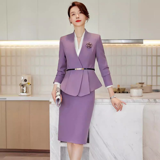 Cross-border new professional suit temperament high-end work clothes women commute to work jewelry sales hotel front desk tooling