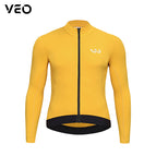 Men's warm cycling top-yellow / M