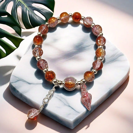 New Chinese-Style Ancient Beaded Elastic String Bracelet, Sweet Girl's Glass Bracelet, Night Market Stall, Cross-Border Live Broadcast Jewelry