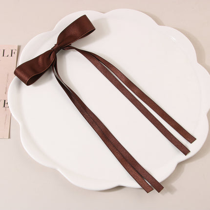 Yang Zi's Same Style Large Retro Ribbon Bow Hairpin for the Back of the Head, Super Fairy Elegant Hairpin Spring Clip Hair Accessory