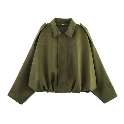 Aliexpress Skirts Are Specially Designed for Women's Suede European and American Cross-Border Textured Short Popular Bomber Jackets and Cotton Jackets