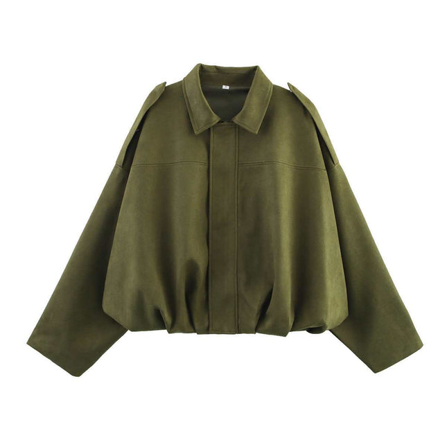 Aliexpress Skirts Are Specially Designed for Women's Suede European and American Cross-Border Textured Short Popular Bomber Jackets and Cotton Jackets