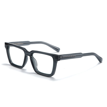 European and American Retro Thick Frame Flat Glasses Frame Men's and Women's CP Pin 8649 Fashion Color Block Fashion Anti-Blue Light myopia Frame