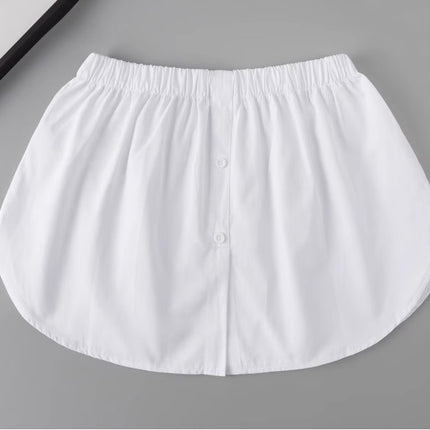 Sweatshirt Companion Layering Magic Shirt with Fake Hem Versatile Little White Dress Base Skirt Inner Layer to Cover Hips and Butt Curtain
