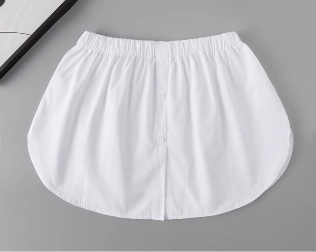 Sweatshirt Companion Layering Magic Shirt with Fake Hem Versatile Little White Dress Base Skirt Inner Layer to Cover Hips and Butt Curtain