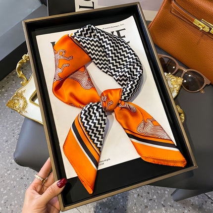 70 Silk Scarf Square Scarf High-end Korean Style Fashion All-match Professional Silk Small Scarf Retro Printed Silk Scarf for Women