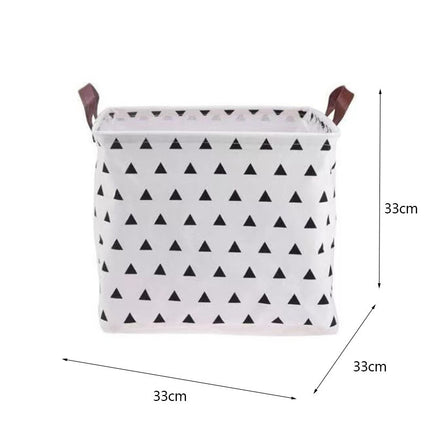 Household Large-Capacity Fabric Storage Bag Cotton and Linen Waterproof Dirty Clothes Storage Basket Square Foldableable Toy Storage Basket