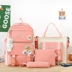 Pink four-piece set (high-quality fabric)