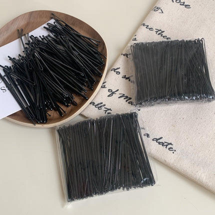 Black Word Clip Bag Simple Wave Side Clip Headwear Bangs Small Clip Steel Clip Girls' Hairpin Clip Hair Accessories