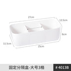 4013b. white box_large size 3 compartments 1 piece