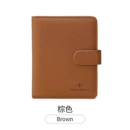 Cross-Border 2026 New Rfid Passport Wallet Multi-Functional Credit Card Document Holder Ultra-Thin Portable Travel Passport Holder