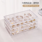 Transparent color 72 grid jewelry box