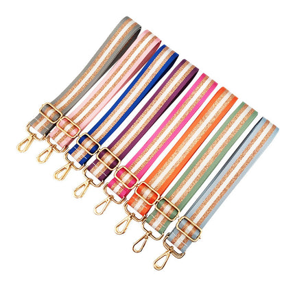 Bag shoulder strap crossbody bag with adjustable widened shoulder strap gold silk Women's bag with 3.8cm width