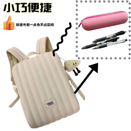 Cross-border Straight Hair Comb Silicone Storage Bag Lipstick Cosmetic Storage Bag Large Capacity Student Stationery Box Waterproof Bag