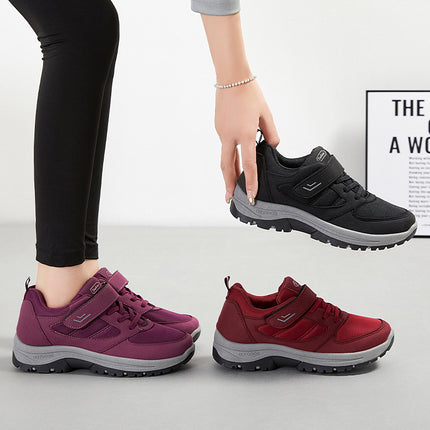 Summer New Walking Shoes for Middle-Aged and Elderly Mothers, Velcro Sneakers, Wholesale Hiking Sole Sneakers for Women