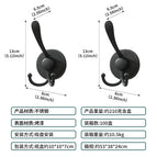 Suction cup hooks - triple hook - black - 2 pack