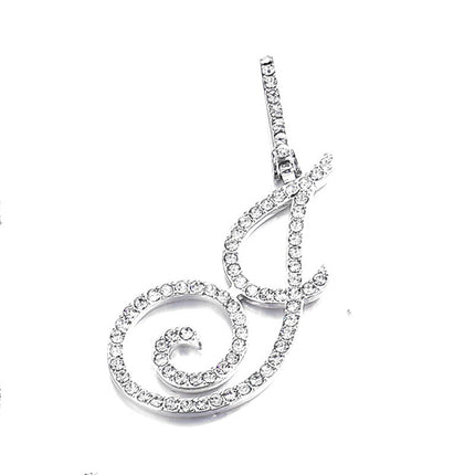 Foreign trade popular products full diamond hip hop jewelry grass letter pendant melon seed buckle Cuban chain accessories Amazon exclusive