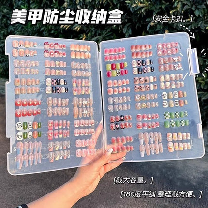 Zt8118 Large-Capacity Plastic Nail Storage Box, Wearable Nail Storage Transparent Display Box, Nail Piece Storage Box