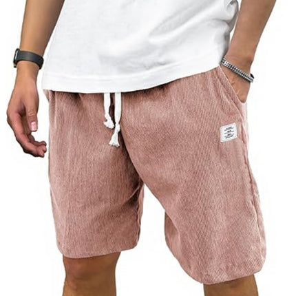 Men's Casual Sports Shorts Fitness Muscle American Quarterers Corduroy Breathable Shorts