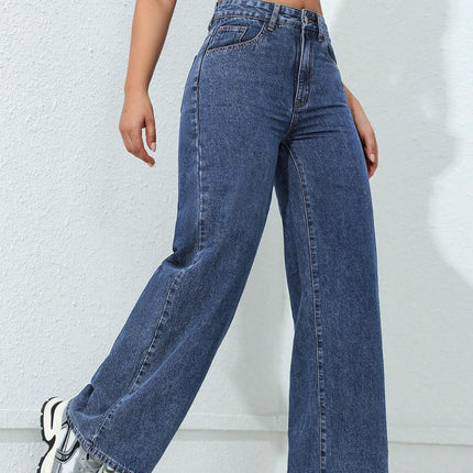 American Wide-Leg Jeans for Women 2025 Spring New Style Washed Loose Slimming Look Straight Floor-Length Denim Pants Jeans