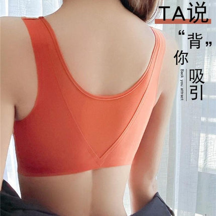 Seamless Mesh Backless Bra for Women, Wireless, Push-Up, Side Support, Comfortable, Thin, Plus Size, Tank Top Style Underwear