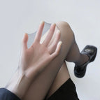 0D super transparent black arbitrary cut [holes without slippery threads]] / Simple packaging