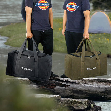 Luke Outdoor Portable Canvas Bag Camping Style Picnic Table and Chair Cosmetics Bag Large Capacity Lightweight Thickeneded Luggage Bag