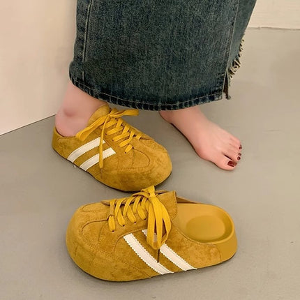 Thick-soled Baotou Half-tow Women's Outwear Birkan Shoes 2025 New Spring and Summer Slip-on Casual German Training Shoes All-match Single-layer Shoes