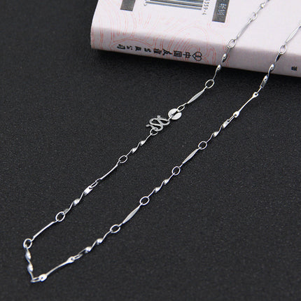 silver necklace wholesale non-fading ladies clavosin chain Joker simple pendant chain with chain niche jewelry