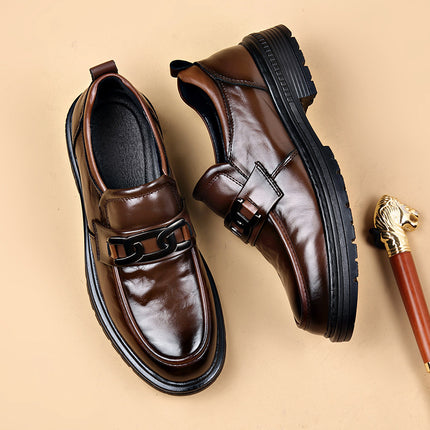 The first layer of cowhide new formal low-top leather shoes men's autumn leather shoes breathable new business casual men's shoes tide
