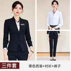 Black suit + white shirt + women's pants / S