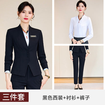 Medical Beauty Consultation Elegant Beautician Autumn and Winter 2025 New Slim Stewardess Uniform Front Desk Cashier Class Work Clothes