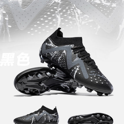 Cross-Border Amazon High-Top Soccer Shoes for Boys and Adults, Long-Spiked Tf Cleats, Competition Children's Training Soccer Shoes