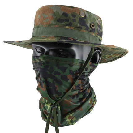 Summer Camouflage Tactical Penny Hat suit Multi-function Magic Hood Fishing Cap Sunscreen Protective Breathable Fisherman Hat