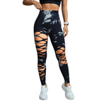 Tie dye black and white / S