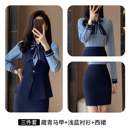 Professional suit Women's Vest Workwear Hotel Front Desk Fashion Vest Jewelry Shop Beautician Work Clothes Temperament suit