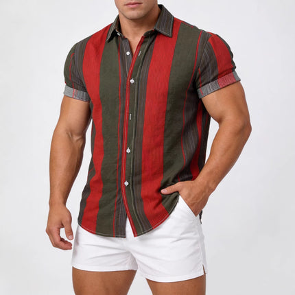 2026 Amazon Foreign Trade Men's Short-Sleeve Shirts, Men's Collared Printed Shirts, Men's Hawaiian Floral Shirts