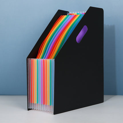 a4 Desktop Oblique Vertical Organ Bag Office Storage Rainbow Organ Folder Student Roll Storage Bag