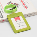 Green + lanyard (color block id badge holder)